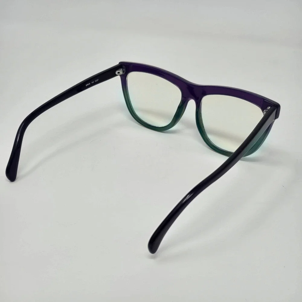 SEE Eyeglasses Frames Purple Green Ombre Italy Designer Glasses FRAMES ONLY‎
